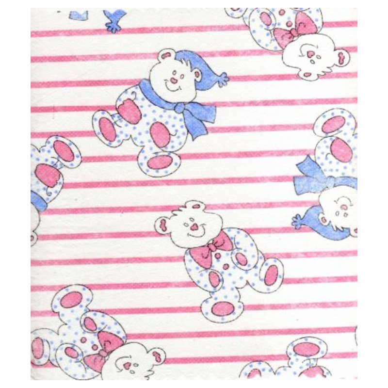 TUL OSITOS CUADRADO 25*25 ROSA PTE 100U ^