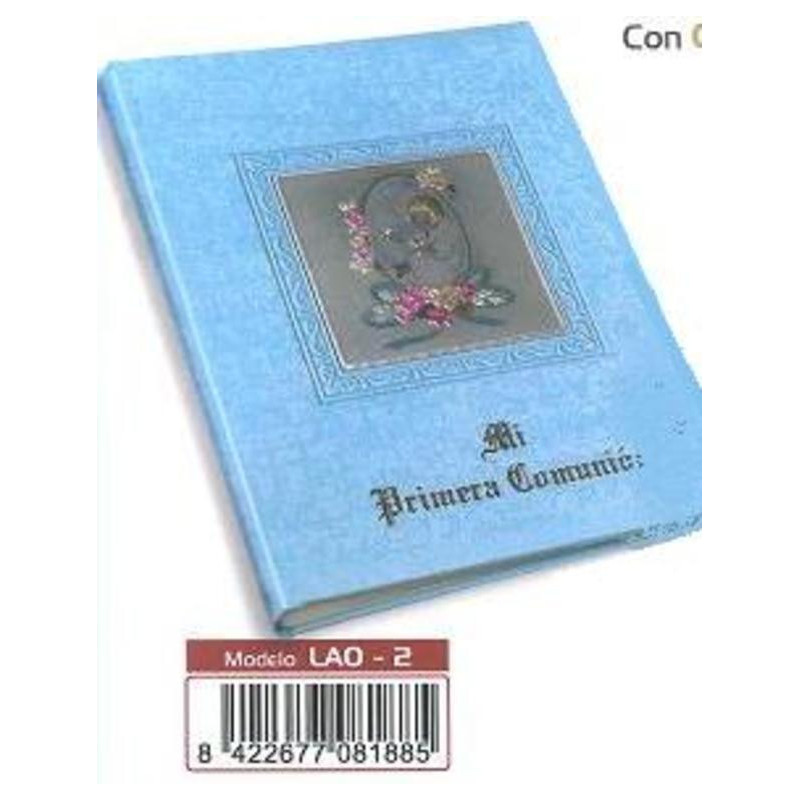 LIBRO COMUNION BULMARK MUSICAL CUADRO ALUMINIO AZUL LAO-2