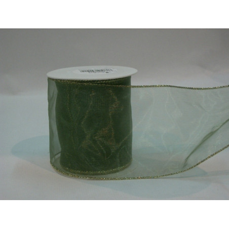 CINTA REGALO SEDA BEIRUT VERDE 100MM 10M 0590