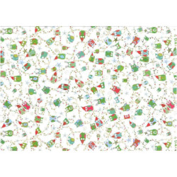 PAPEL REGALO 50*70 ARGU TURNOWSKY NAVIDAD BUHOS PTE 10H 38761 MOD 05 ^