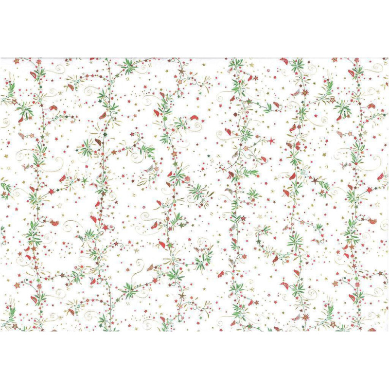 PAPEL REGALO 50*70 ARGU TURNOWSKY NAVIDAD RACIMOS PTE 10H 38767 MOD 11 ^