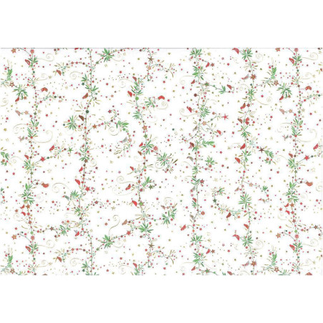 PAPEL REGALO 50*70 ARGU TURNOWSKY NAVIDAD RACIMOS PTE 10H 38767 MOD 11 ^
