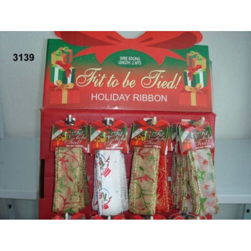 CINTA REGALO SEDA WG NAVIDAD 38MM 275CM 3139