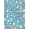 PAPEL REGALO 50*70 ARGU TURNOWSKY NAVIDAD ESTRELLAS Y MUÑECOS PTE 10H 38769 ^