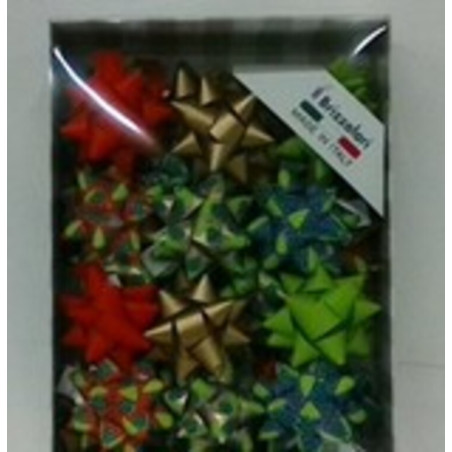 LAZO-ESTRELLA 15MM RAYADO ARBOLES NAVIDAD C/36U 32169