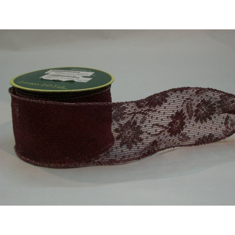 CINTA REGALO RED BURDEOS 60MM  10YD 50325 ^