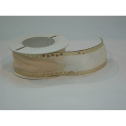 CINTA REGALO SEDA CAPRICE BEIGE 40MM 20M 5408 ^