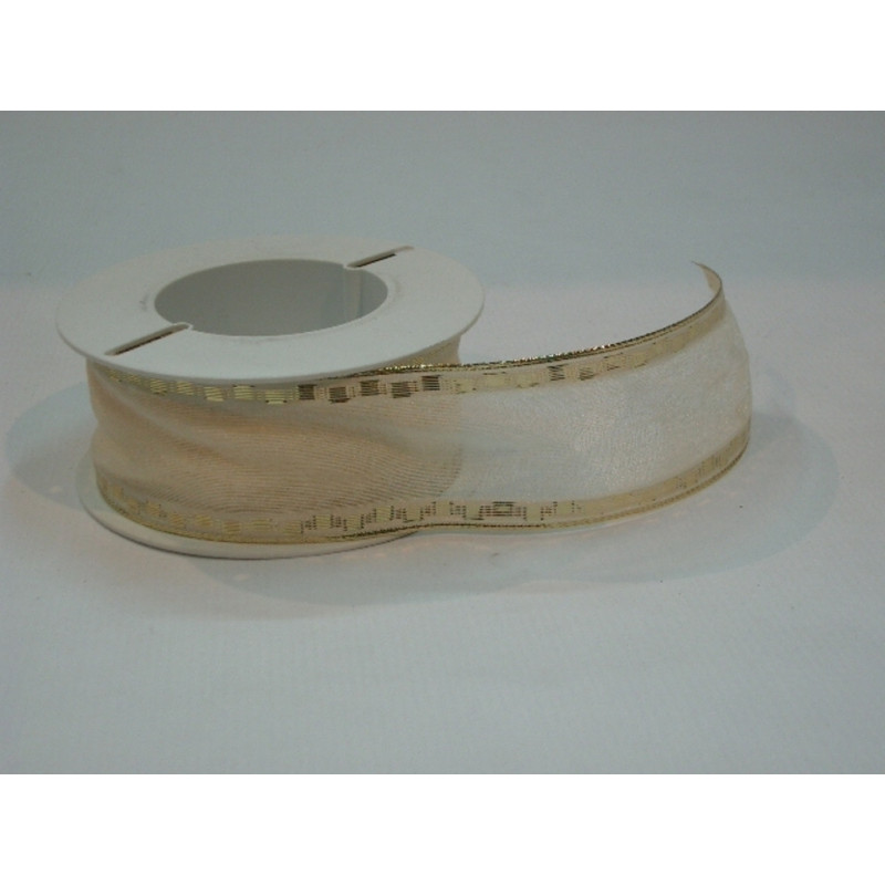 CINTA REGALO SEDA CAPRICE BEIGE 40MM 20M 5408 ^