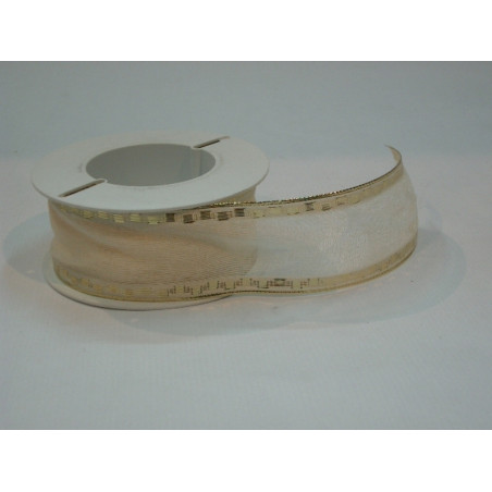 CINTA REGALO SEDA CAPRICE BEIGE 40MM 20M 5408 ^