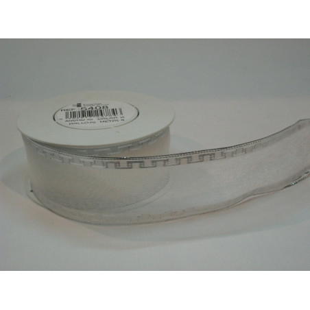 CINTA REGALO SEDA CAPRICE BLANCA 40MM 20M 5408 ^