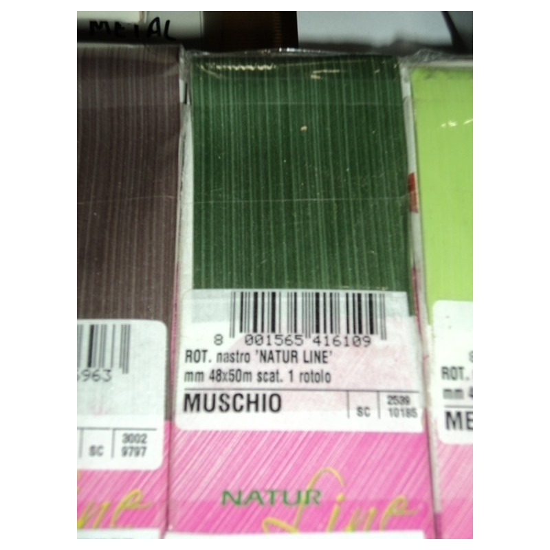 CINTA REGALO NATURE 50MM 50M VERDE MUSGO 5680 ^