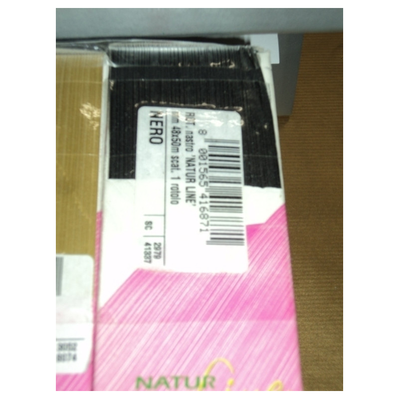 CINTA REGALO NATURE 50MM 50M NEGRO 5680 ^