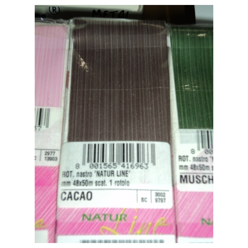 CINTA REGALO NATURE 50MM 50M CACAO 5680 ^