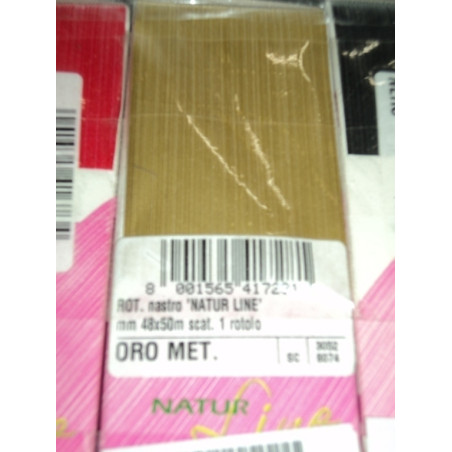 CINTA REGALO NATURE 50MM 50M ORO 5680 ^