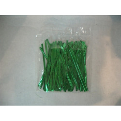 CIERRA BOLSAS VERDE METALIZADO BOLSA 100U 57132111 ^