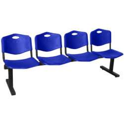 BANCADA ISO PLASTIC 4 PLAZAS PVC AZUL PIQUERAS Y CRESPO