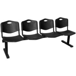BABCADA ISO PLASTIC 4 PLAZAS PVC NEGRO PIQUERAS Y CRESPO