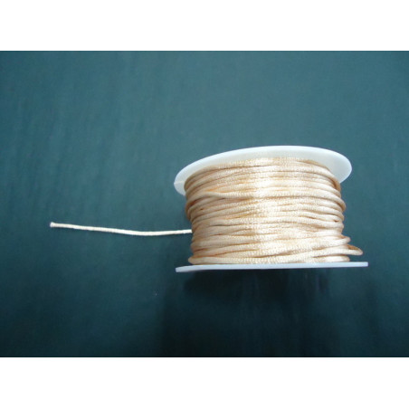 CINTA CORDON COLA RATON 2MM 50M CREMA ^