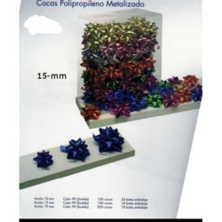 LAZO-ESTRELLA METALIZADO 15MM C/100U 1306/15C99