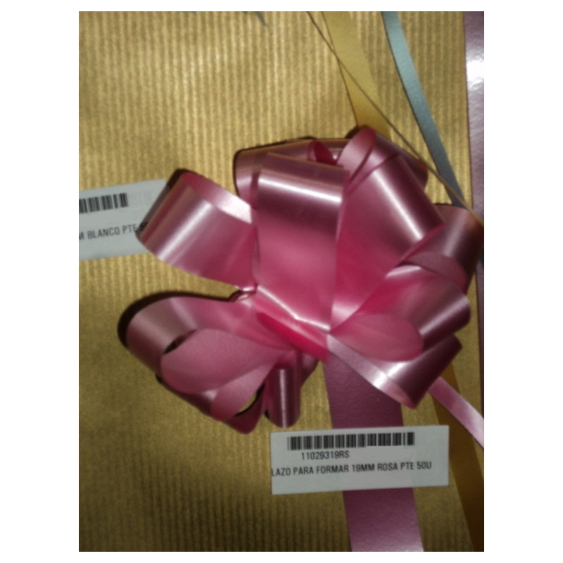 LAZO PARA FORMAR 19MM ROSA PTE 50U