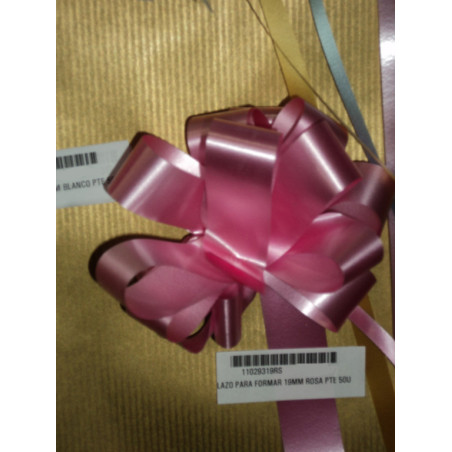 LAZO PARA FORMAR 19MM ROSA PTE 50U