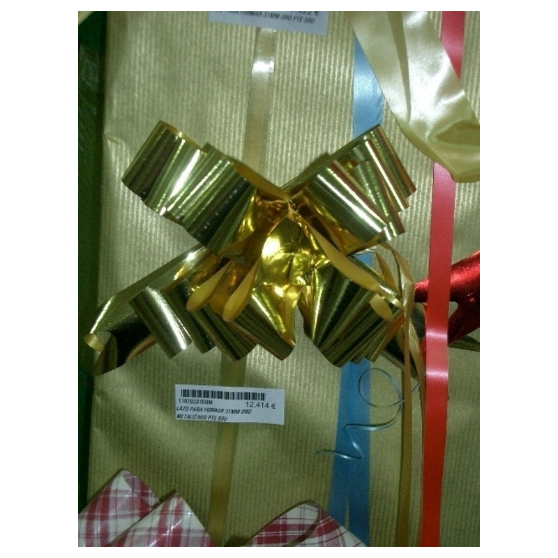 LAZO PARA FORMAR 31MM ORO METALIZADO PTE 50U