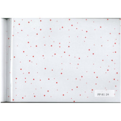 PAPEL CELOFAN HVS 0,8*50M PUNTOS ROJO PP8124