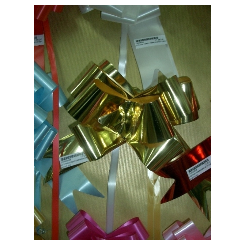 LAZO PARA FORMAR 50MM METALIZADO ORO PTE 50U