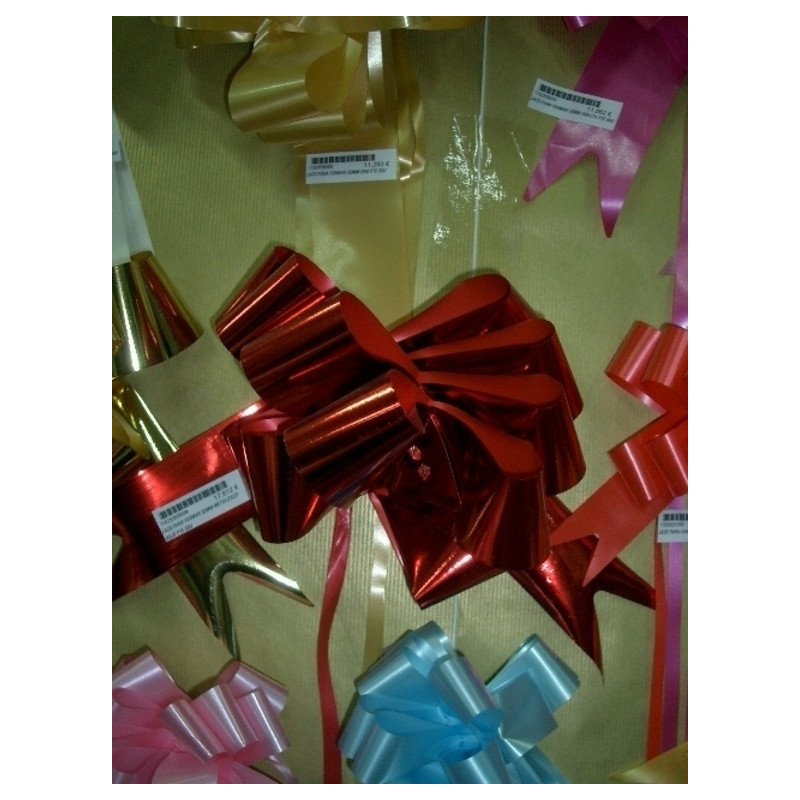 LAZO PARA FORMAR 50MM METALIZADO ROJO PTE 50U