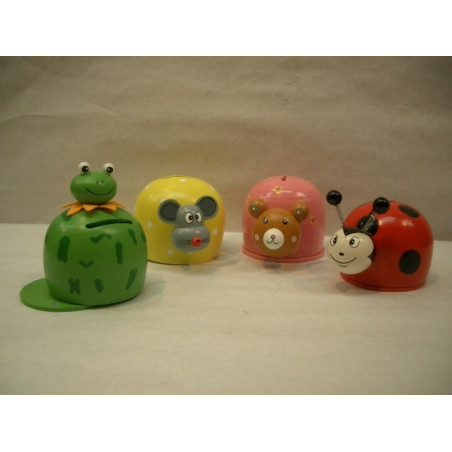 HUCHA MADERA ANIMALES 4 MOD. 1728