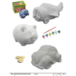 JUEGO HUCHA CERAMICA REGALPAP C/ACRILICOS 3 MOD 4820 ^