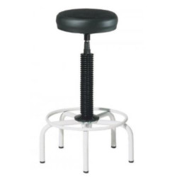 TABURETE 900 ASIENTO TAPIZADO NEGRO ROCADA
