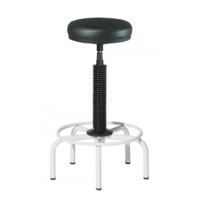 TABURETE 900 ASIENTO TAPIZADO NEGRO ROCADA
