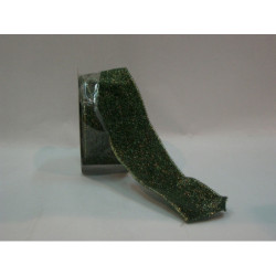 CINTA REGALO RED VERDE METAL 60MM 10YD 50708 ^