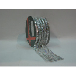 CINTA REGALO RED IRIZADA PLATA 63MM 25M 57090 ^