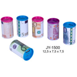 HUCHA ALEX BOG MONEDAS EURO METAL C/CONTADOR JY-1500 ^