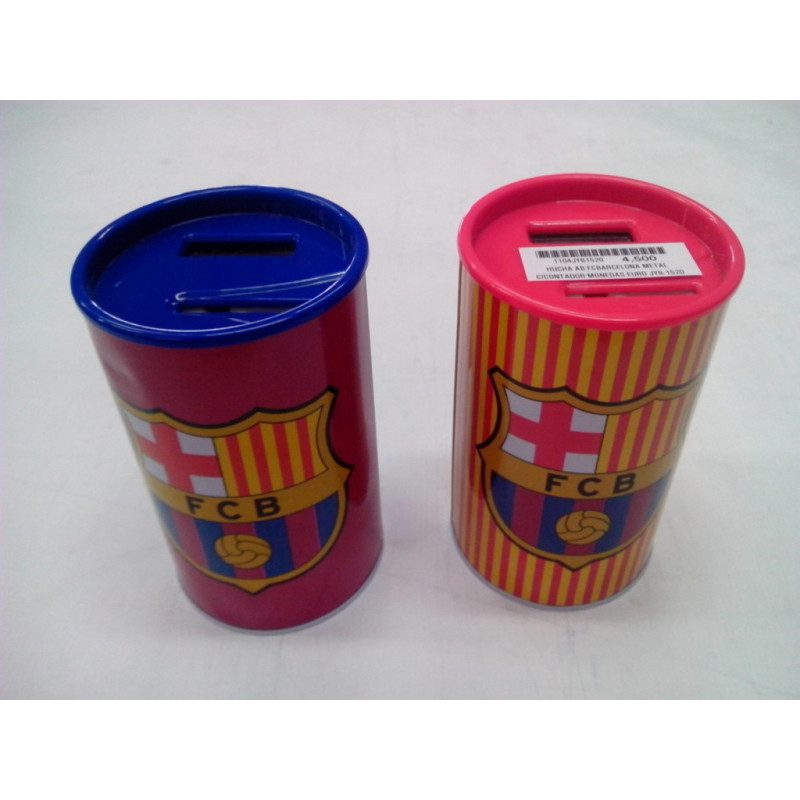 HUCHA ALEX BOG FCBARCELONA METAL C/CONTADOR MONEDAS EURO JYB-1520 ^