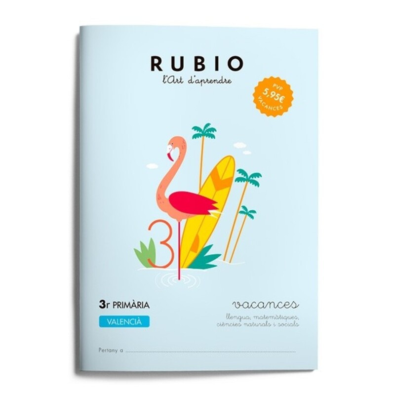 RUBIO VACANCES CUADERNO VALENCIANO 3º PRIMARIA ISBN 978-84-16744-29-9 UNIDAD
