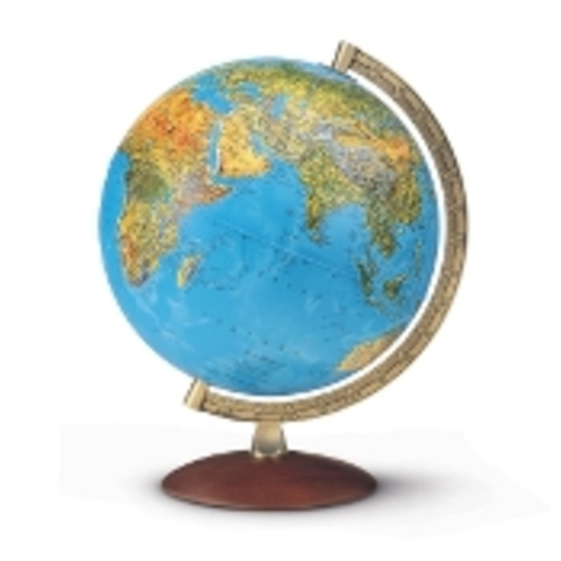 ESFERA LUMINOSA NOVARICO ASTRA LUXE 30CM PIE MADERA AZUL