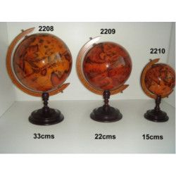 ESFERA WG ANTICUS MARRON SOBREMESA 33CM 2208 ^