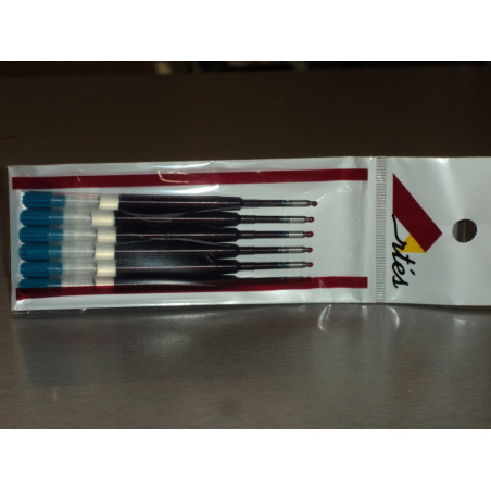 RECAMBIO BOLIGRAFO IMITACION PARKER GEL AZUL PTE 6U