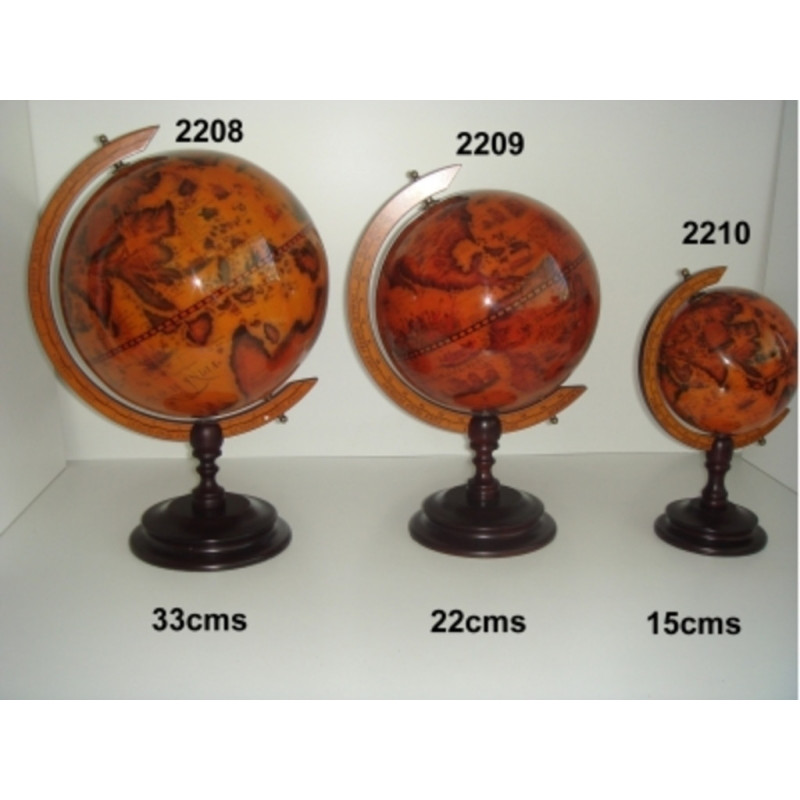 ESFERA WG ANTICUS MARRON SOBREMESA 22CM 2209