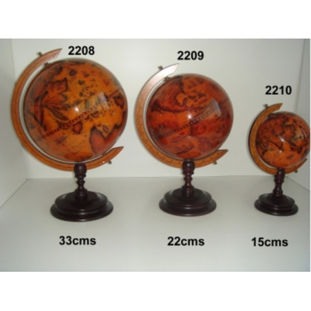 ESFERA WG ANTICUS MARRON SOBREMESA 22CM 2209