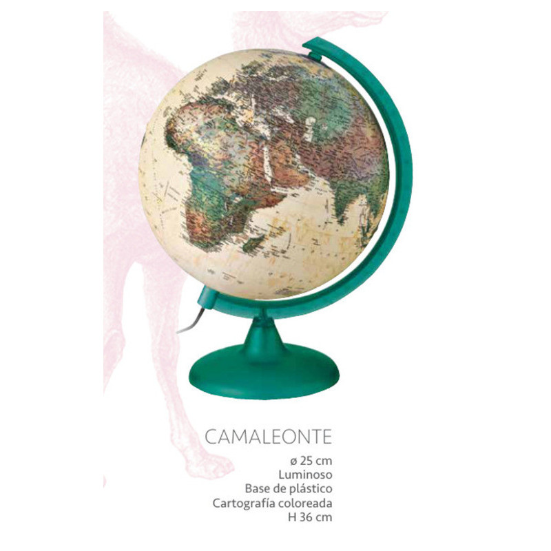 ESFERA LUMINOSA TECNODIDATTICA CAMALEONTE VERDE 25CM