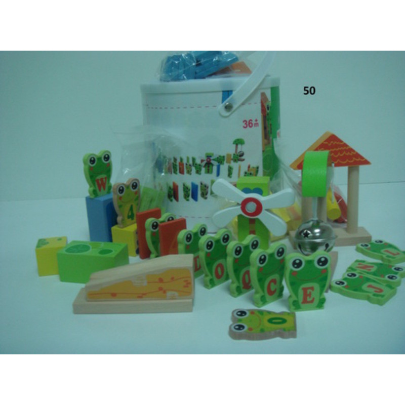 JUEGO ABAIMPORT MADERA DOMINO RANAS 100 PIEZAS 50