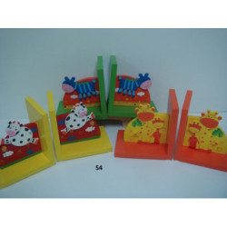 SUJETA LIBROS ABAIMPORT MADERA ANIMALITOS 54 ^