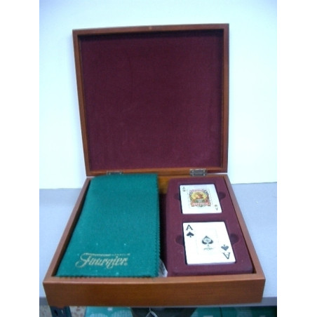 JUEGO FOURNIER CAJA MADERA 2 BARAJAS+TAPETE ^