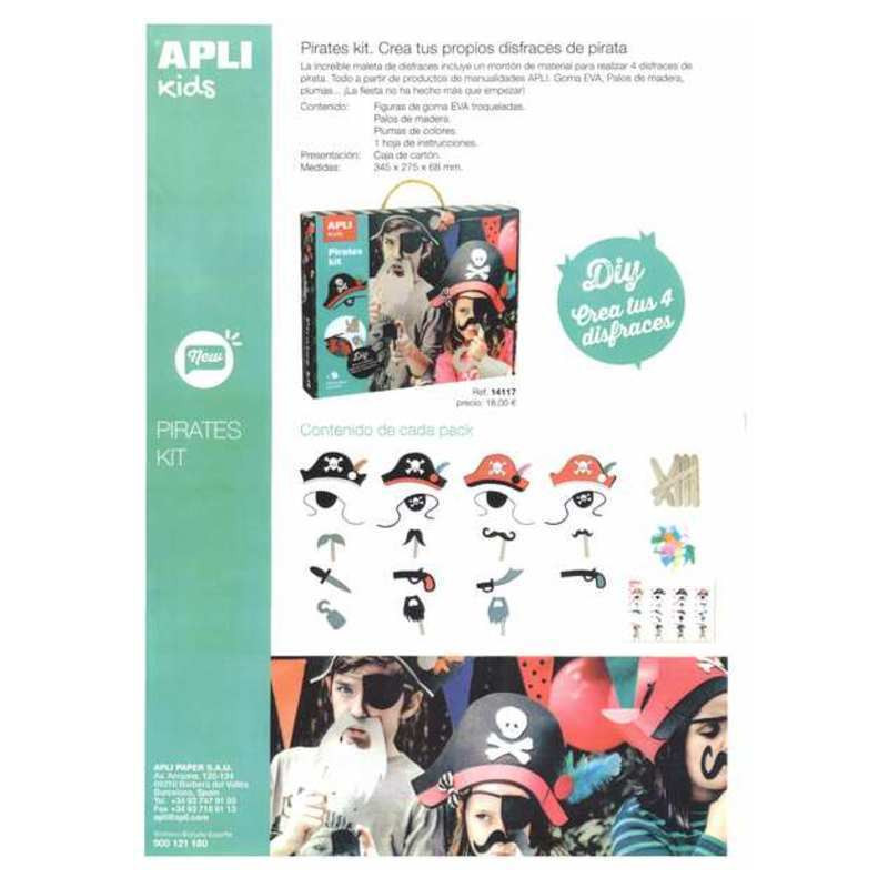 JUEGO APLI DIY C/EVA MALETIN PIRATAS 4 JUEGOS 14117 ^