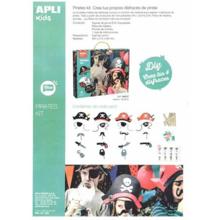 JUEGO APLI DIY C/EVA MALETIN PIRATAS 4 JUEGOS 14117 ^