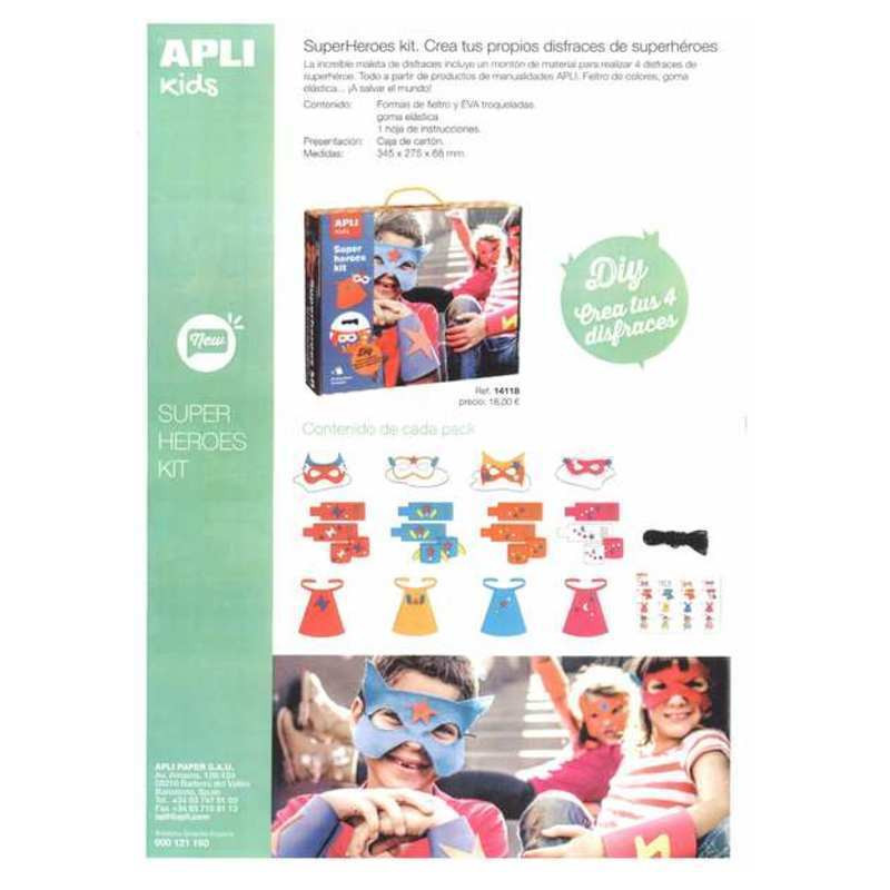 JUEGO APLI DIY C/FIELTRO MALETIN SUPERHEROES 4 JUEGOS 14118 ^